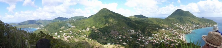 Baie de Grande Anse - Morne Genty - Morne Larcher  - Morceau du Rocher du Diamant.